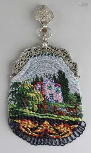 Fraaue large bead pouch with representation, provided