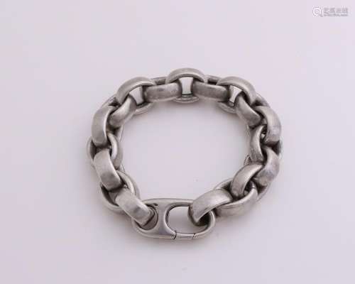 Grove silver bracelet, 925/000, with an oval