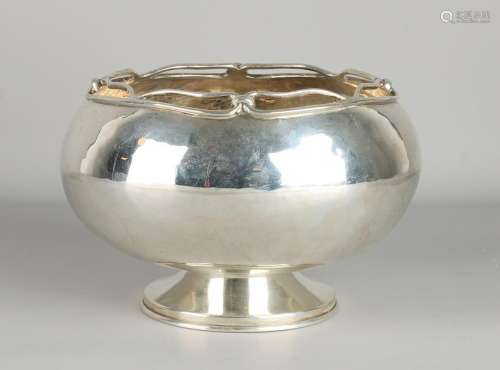 Silver serving dish, 835/000, sphere model with