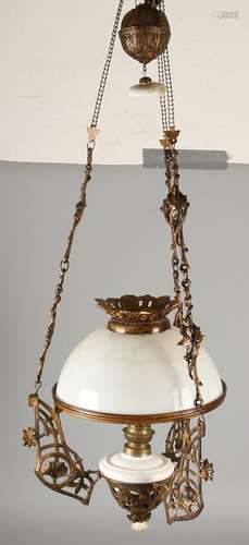 Antique Art Nouveau master gently hanging kerosene