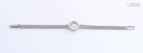 White gold ladies watch, 750/000, Omega, with diamonds.