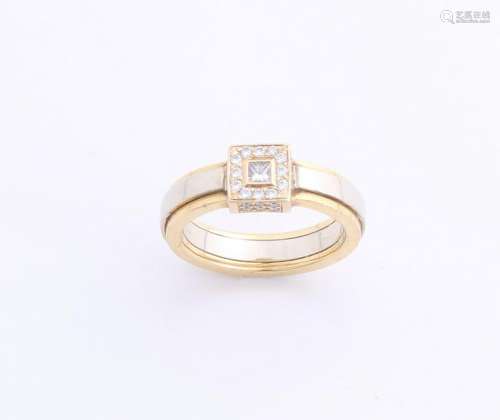 Pretty sleek gold ring, 750/000, Le Chic, with