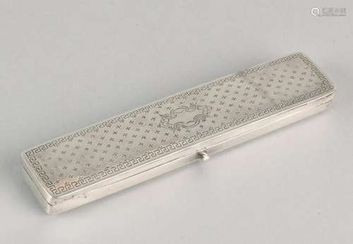 Silver glasses case, 833/000, rectangular model