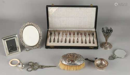 Lot old / antique plated. Divers. Among other things: