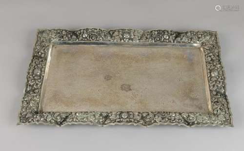 Djokja silver elongated serving plate, 800/000, with a