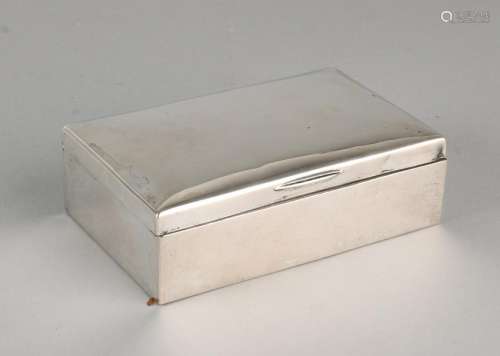 800/000 silver lid box with wooden interior. MT: