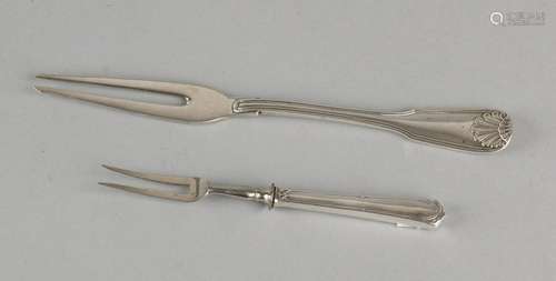 Two silver forks acid. Bidentate barbed 833/000 acid