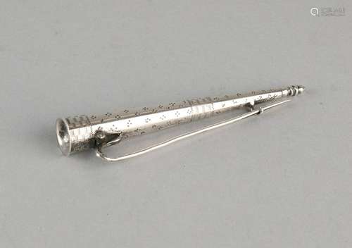 Antique silver 835/000 knit sheath with pin, with