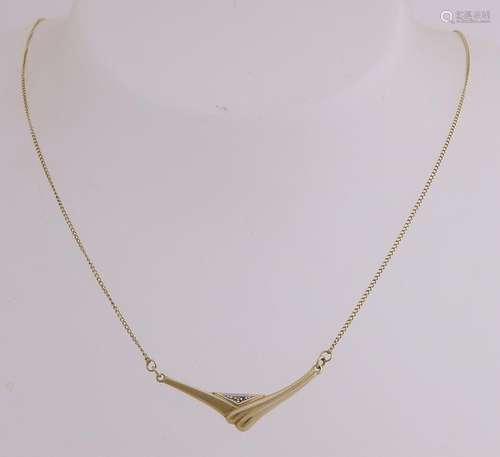 Yellow gold choker, 585/000, with a fine gourmet