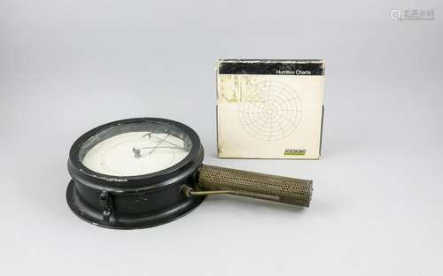 Old American metal hydrometer with maps. The Foxbord