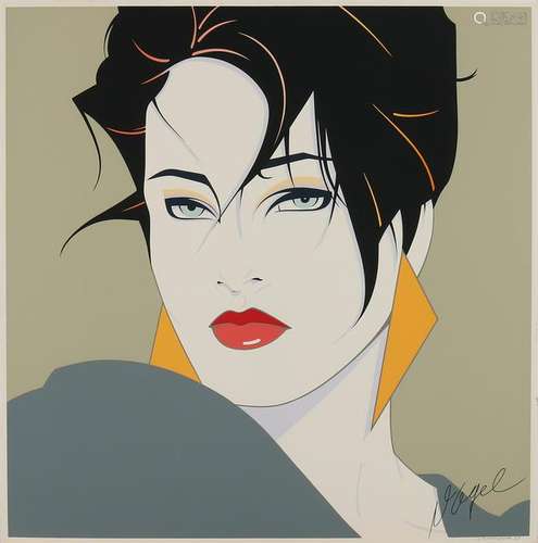 Patrick Nagel. 1945 - 1984 U.S.A. Ladies bust. 1200