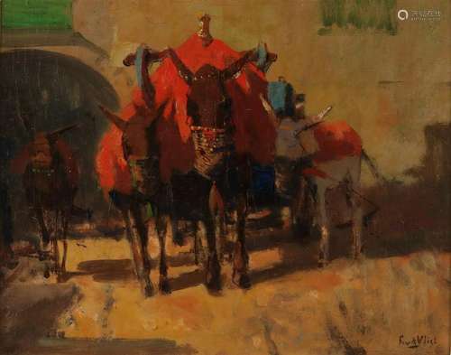 Leendert van der Vlist. 1894 - 1962. Oriental donkeys