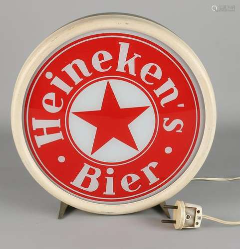 Former Heineken Beer neon sign from the 60s. Size: ø 26