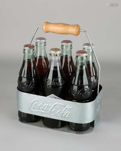 Retro crate of Coca Cola from aluminum. 1927 - 1977.