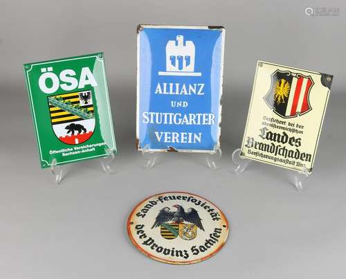 Four enamelled signs. 20th century. Comprising: Landes