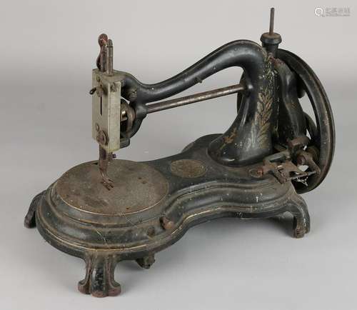 Antique English hand sewing machine. Jones. Circa 1900.