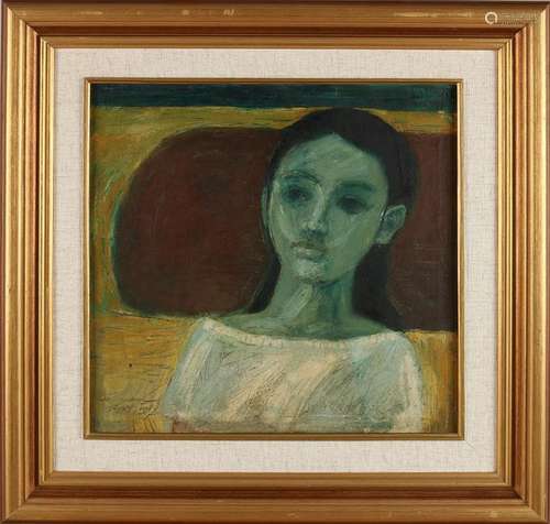 Iman Sutopo. 1938. Indonesian School. Title: Girl. Oil