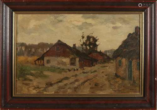 Cor Noltee. 1903 - 1967. Landscape with farm and