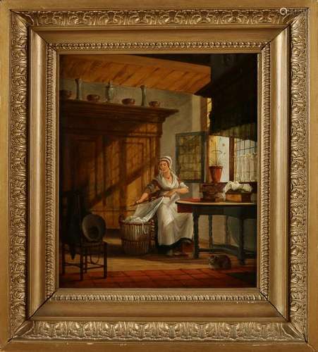 J. Jelgerhuis, 1821. 1770 - 1836. Fries interior with