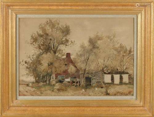 A.J. Three Sten. 1878 - 1969. Leyden School. Farmhouse