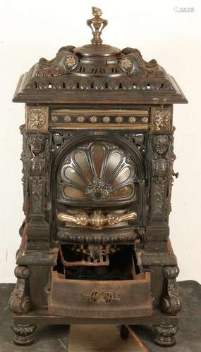 19th Century historicism wood-burning stove with