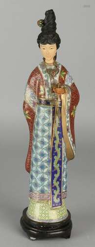 Japanese geisha of cloisonne. Second half 20th century.