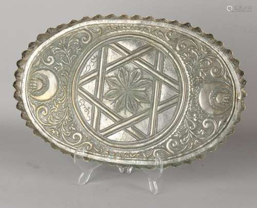 19th Century Judaica Challah plated brass shell.