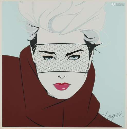 Patrick Nagel. 1945 - 1984 U.S.A. Lady. Lithograph on