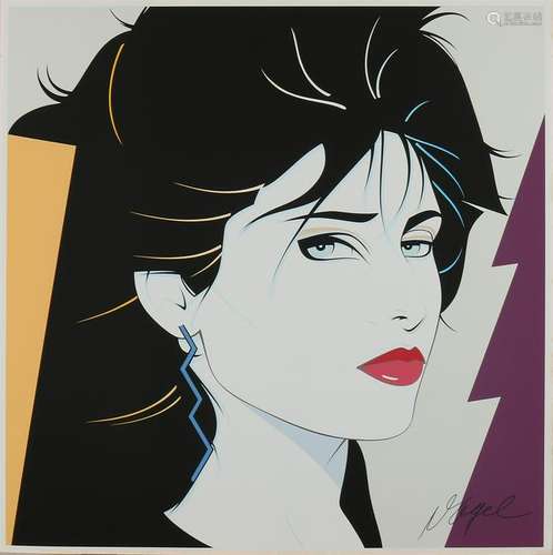 Patrick Nagel. 1945 - 1984 U.S.A. Lady. Lithograph on