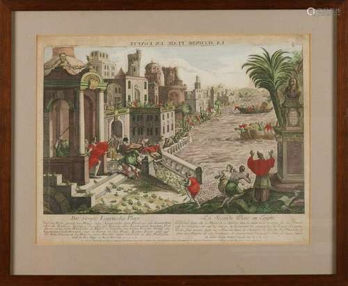 17th - 18th Century hand colored engraving. Die Zweite