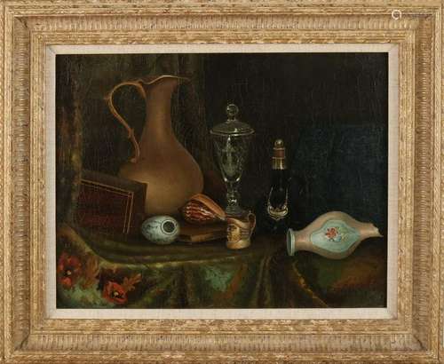 Five Piece H. de Groot Jr. 1853 - 1925. Still life with