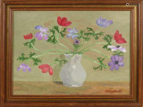 J. Van Calker. 1937. Early work. Vase with anemones.