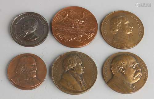 Lot 6 bronze medals persons including: 1x Brigadier