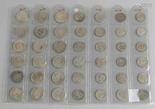 Lot of 42 various silver coins worldwide including