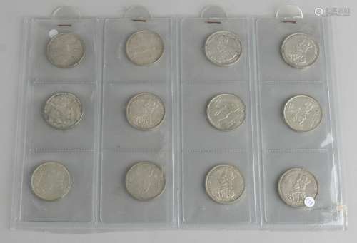 Lot 12 silver coins in 1936 Lithuania various