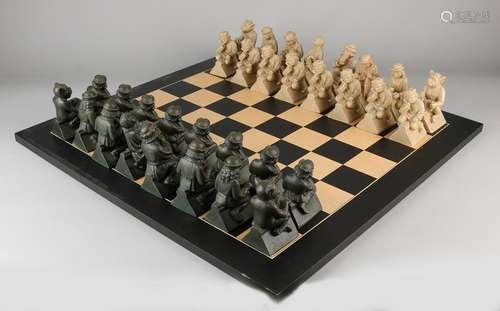 Rare big chess Saint Jan Den Bosch. Wooden chess,