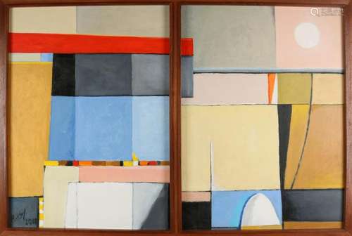 Dirkjan Ripple. 1932 - 2013. Diptych. Modern