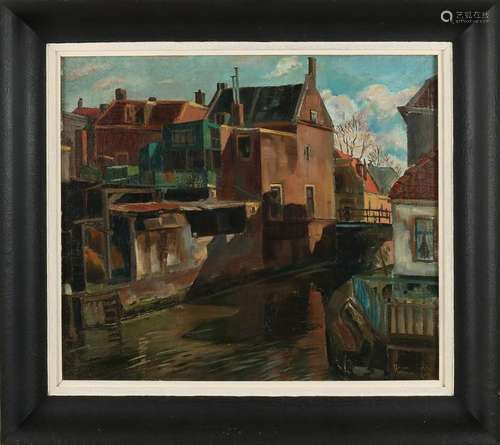 Tjomme Edzard de Vries. 1908 - 1975. Cityscape Utrecht