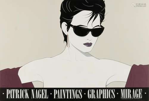 Patrick Nagel. 1945 - 1984 U.S.A. Lady with sunglasses.