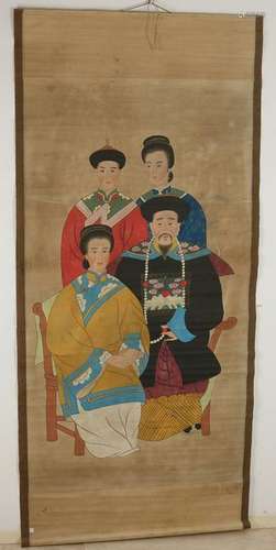 Old / antique Chinese rolschilderij. Ancestor