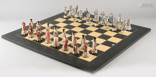 French porcelain chess. Marie Antoinette, Nigri Italy.