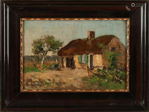 Louis Stutterheim. 1873 - 1943. Farmers cottage with