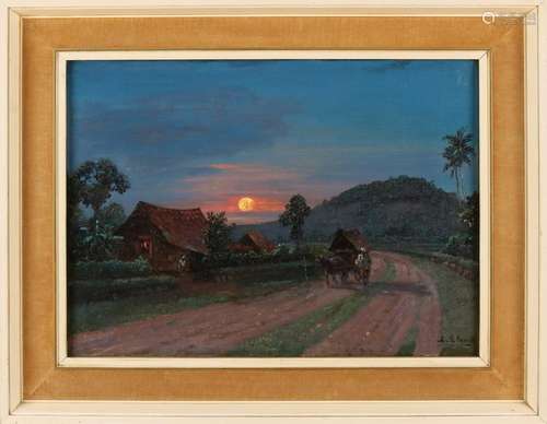 Leo Eland. 1884 - 1952. Indonesian landscape with