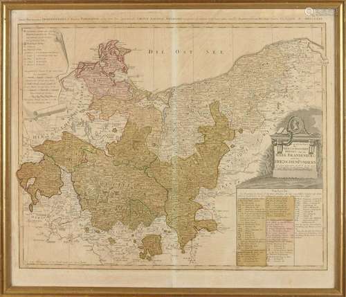 Antique German map. Obersächsische Kreises oder die