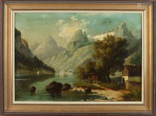 A. Peters. 1878. Austrian mountain scenery. Oil on