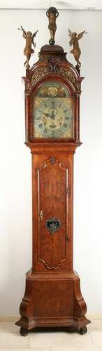 Rare 18th century burl Amsterdam 'grandfather clock