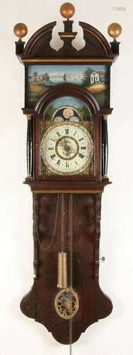 Large antique Friese on the double tail clock with