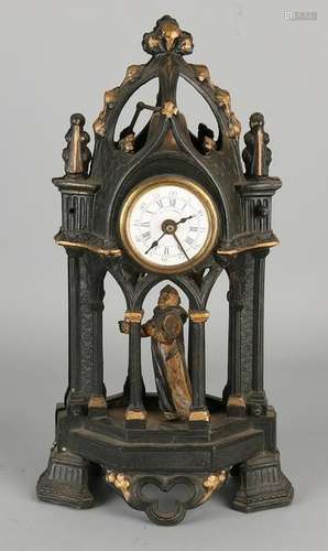 Rare antique French clock with automatic. Monk pulls