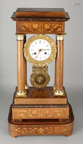 Large 19th century French rosewood column clock with