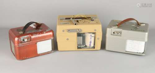 Three old pigeon clocks. Second half 20th century. One